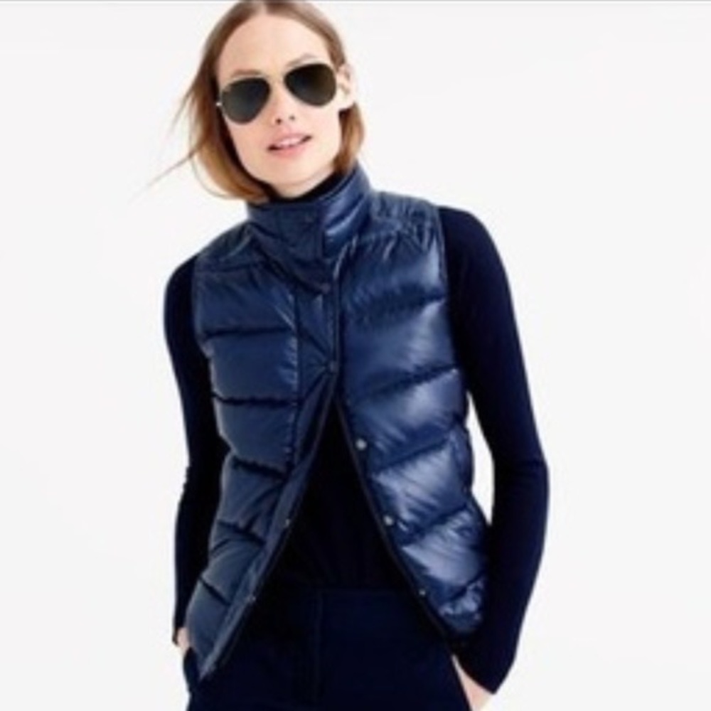J.Crew Alhambra shiny puffer vest